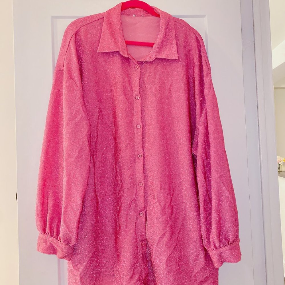 Princess Polly EVOLVING SHIRT DRESS PINK